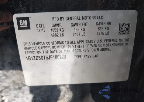 2018 Chevrolet Malibu Lt from USA, damaged, VIN 1G1ZD5ST5JF100229